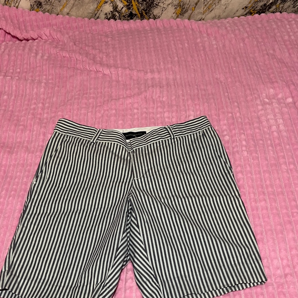 Banana Republic Black and White Striped Women's Shorts